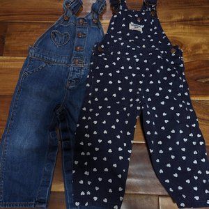 OshKosh B'Gosh Overalls, Two Pair